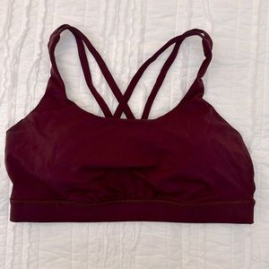 Lululemon energy bra size 10 color Burgundy